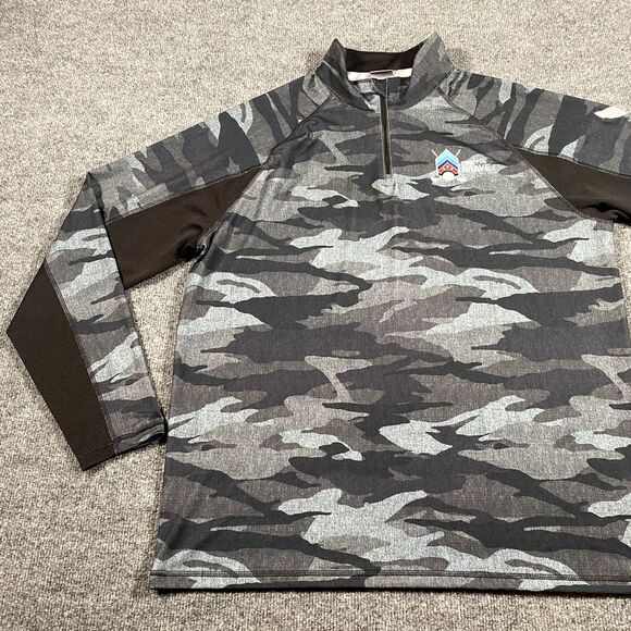 Puma Volition America Mens Large Camo 1/4 Zip Pullover Golf Fore the Brave - Picture 2 of 13